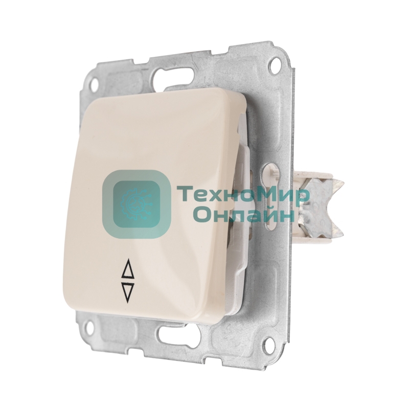 Переключатель Kranz DEA 1кл прох. с/у 10А мех. бежевый