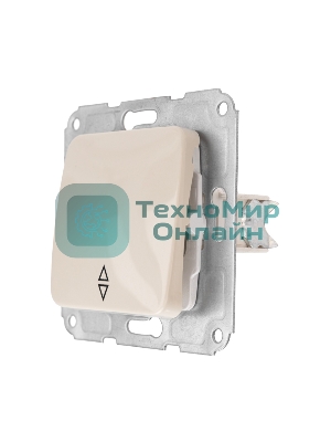 Переключатель Kranz DEA 1кл прох. с/у 10А мех. бежевый