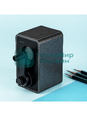 Точилка для карандашей механическая Deli 71160Black, 1 отверстие, пластик, черный