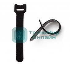 Стяжка кабельная на липучке Hyperline WASN, открывающаяся, 14 мм Ш, 310 мм Д, 10 шт, полиамид, черный