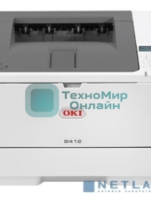 Принтер OKI B412dn (45762002) светодиодный, A4, 33 стр/мин, 1200x1200 dpi, 512 Мб, дуплекс, подача: 350 лист., вывод: 150 лист., Ethernet, USB, ЖК-панель