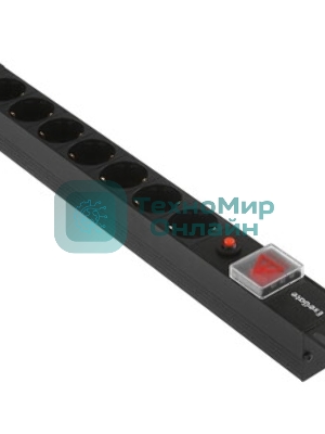 Блок розеток горизонтальный ExeGate ServerPro PDU-19H702 Al-7S-C14-SW-O, 19