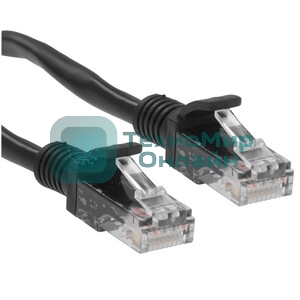 Патч-корд медный UTP Cablexpert PP10-0.5M/BK cat.5e, 0.5м, литой, многожильный, черный