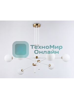 Светитльник Ambrella Light TR2521/6 WH/BS белый/латунь G9/6 max 10W D970*750