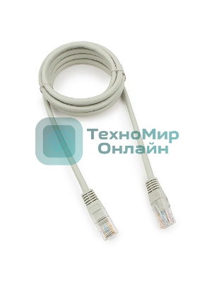 Патч-корд медный UTP Cablexpert PP10-1.5M cat.5e, 1.5м, литой, многожильный, серый