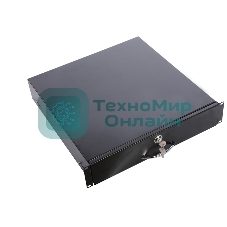 Полка (ящик) для документации 2U (ТСВ-Д-2U.450-9005) черный