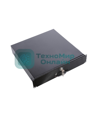 Полка (ящик) для документации 2U (ТСВ-Д-2U.450-9005) черный