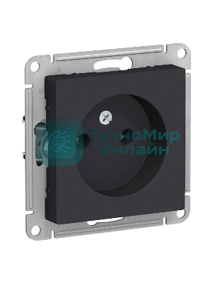 Механизм розетки 1-м СП AtlasDesign без заземл. 16А карбон SchE ATN001041