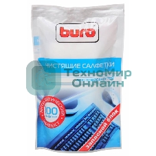 Салфетки Buro BU-Zsurface, 100 шт для поверхностей мягкая упаковка 100шт влажных