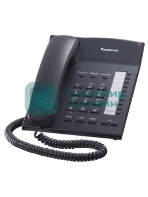 Телефон проводной Panasonic KX-TS2382RUB черный индикатор вызова,повторный набор последнего номера,4 уровня громкости звонка