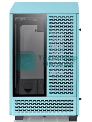 Компьютерный корпус Thermaltake The Tower 100 Turquoise черный без БП miniITX 1x120мм 3x140мм 2xUSB 3.0 audio bott PSU
