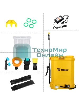 Опрыскиватель Deko DKSP10 16л желтый (065-0954)