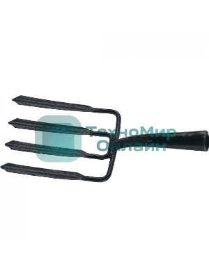 Вилы Россия 4-х рогие 190 х 220 мм широкий зуб, удлиненная тулейка 63804