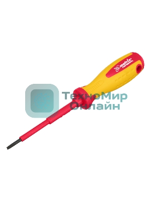 Отвертка Matrix Insulated, SL3,0 x 80 мм, CrMo, до 1000 В, двухкомп. рукоятка
