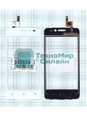 Сенсорное стекло (тачскрин) для Fly FS403 Cumulus 1, белое