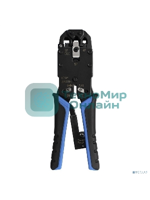 Инструмент ExeGate EX293155RUS EX-T2008R для обжима RJ-45, RJ-11/12 с храповым механизмом (прямой ход обжимки)