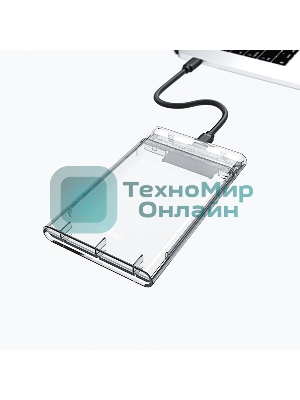 Внешний бокс 2.5 SATA Netac WH11 USB 3.0 NT07WH11-30CC слайд прозрачный корпус