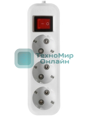 Удлинитель бытовой Smartbuy (SBE-16-3-10m-ZS) 3 роз х 10,0 м - белый