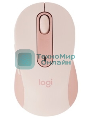 Мышь беспроводная Logitech Signature M650 розовый, 4000 dpi, радиоканал, Bluetooth, USB, кнопки - 5