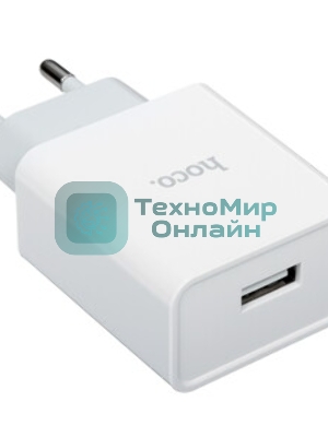 Блок питания (сетевой адаптер) HOCO C81A Asombroso single 1xUSB с кабелем Micro-USB, 2.1A, 10W