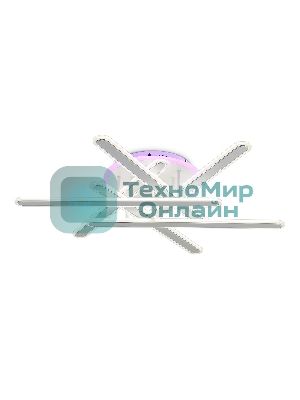 Потолочный светодиодный светильник FA8907 WH/CH белый/хром 135W 3000K-6400K+RGB 800*770*160 (ПДУ РАДИО 2.4G)