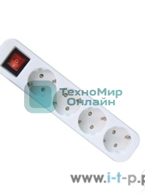 Удлинитель Defender S418 белый 1.8 м, 4 розетки 