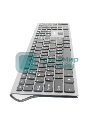 Клавиатура беспроводная Gembird KBW-1, USB, серебристый