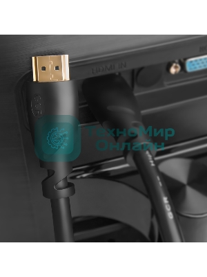 Кабель Greenconnect 1.5m HDMI 1.4, OD7.3мм, 30/30 AWG, позолоченные контакты, Ethernet 10.2 Гбит/с, 3D, 4K, экран Greenconnect Кабель 1.5m HDMI 1.4, OD7.3мм, 30/30 AWG, позолоченные контакты, Ethernet 10.2 Гбит/с, 3D, 4K, экран