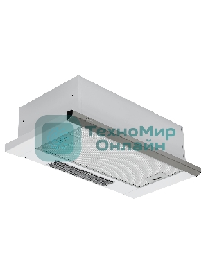 Вытяжка встраиваемая KRONA Kamilla slim 600 нержавеющая сталь/белый, 60 см, 1066 куб. м/ч, 58 дБ
