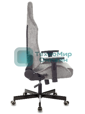 Кресло Бюрократ Knight N1 Fabric серый, ткань, 120 кг, механизм качания