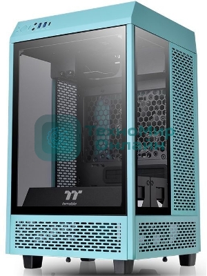 Компьютерный корпус Thermaltake The Tower 100 Turquoise черный без БП miniITX 1x120мм 3x140мм 2xUSB 3.0 audio bott PSU