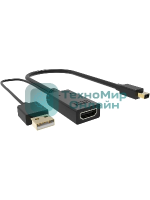 Кабель-переходник HDMI(F) +USB---> miniDP(M) 0.15m 4K*30Hz VCOM CG497-0.15