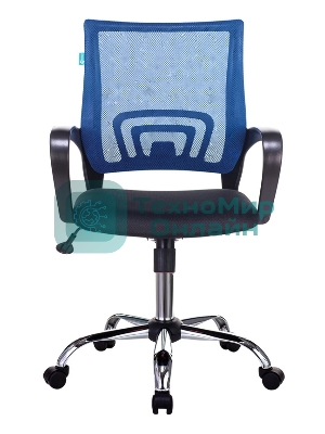 Кресло Бюрократ CH-695N/SL/BL/TW-11 синий/черный, сетка, 120 кг, механизм качания
