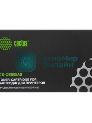 Картридж лазерный Cactus CS-CE505AS черный (2300 стр.) для HP LJ P2055/P2035