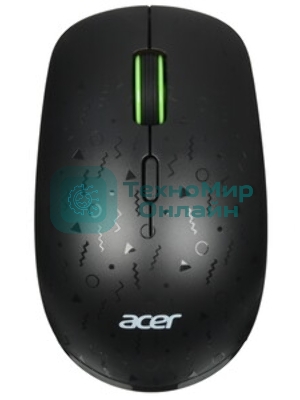 Мышь беспроводная Acer OMR307 черный, 1600 dpi, радиоканал, USB, кнопки - 4