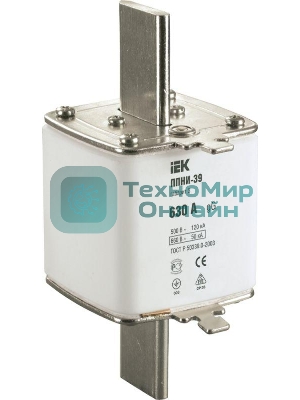 Вставка плавкая ППНИ-39 630А габарит 3 IEK DPP50-630