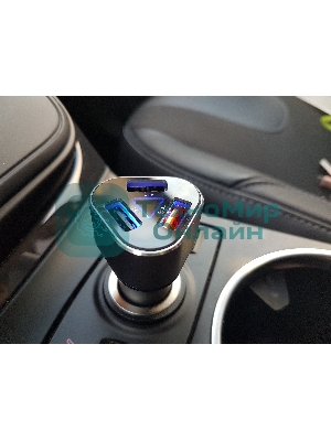 Автомобильное зарядное устройство ACD черный 23Вт, 3xUSB 1QC+2Smart, 3.6~12В, 3А RTL