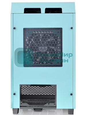 Компьютерный корпус Thermaltake The Tower 100 Turquoise черный без БП miniITX 1x120мм 3x140мм 2xUSB 3.0 audio bott PSU