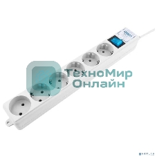 Сетевой фильтр Powercube SPL(5+1)-16B-P-3М-WHITE 3 м, 6 розеток, белый, коробка