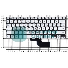 Клавиатура для ноутбука Asus S13 S330FA серебристая с подсветкой