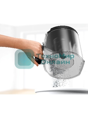 Пылесос Bosch BGS41POW1 черный/красный, 350/700 Вт, уборка сухая, пылесборник контейнер 2.4 л
