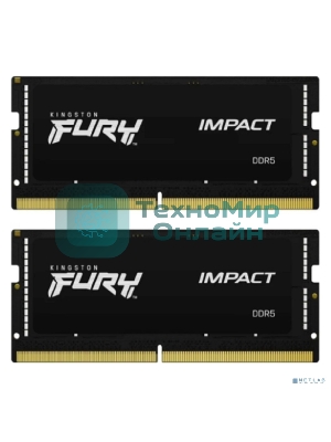Оперативная память Kingston Fury Impact, DDR5, 64GB (2x32GB), 4800MHz, CL38, SO-DIMM