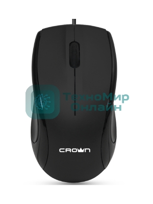 Мышь проводная Crown CMM-128 черный, 1000 dpi, USB, кнопки - 2