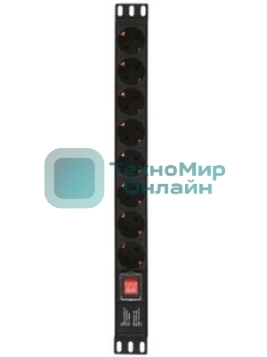 Блок распределения питания Sysmatrix PD 0802.000 гор.размещ. 8xSchuko базовые 16A C14