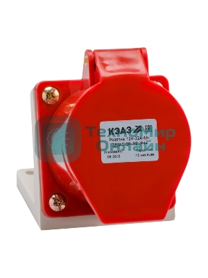 Розетка 124 32А 380В AC 3P+PE 6ч для монтажа на поверхность IP44 КЭАЗ 222756