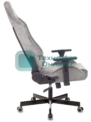 Кресло Бюрократ Knight N1 Fabric серый, ткань, 120 кг, механизм качания