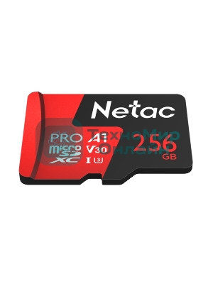 Флеш Карта MicroSD card Netac P500 Extreme Pro 256Gb, retail version w/SD adapter