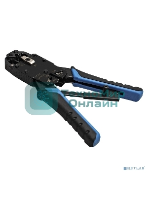 Инструмент ExeGate EX293155RUS EX-T2008R для обжима RJ-45, RJ-11/12 с храповым механизмом (прямой ход обжимки)