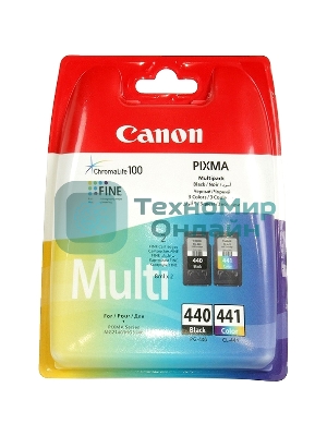 Картридж струйный Canon PG-440/CL-441 5219B005 черный/трехцветный x2уп. для Canon MG2140/MG3140 (180 стр.)