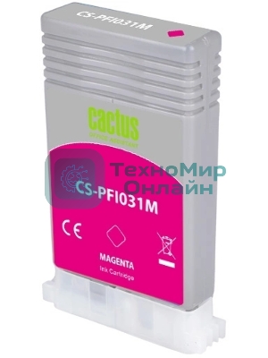 Картридж струйный Cactus CS-PFI031M PFI-031M пурпурный (55мл) для Canon imagePROGRAF TM-240/340